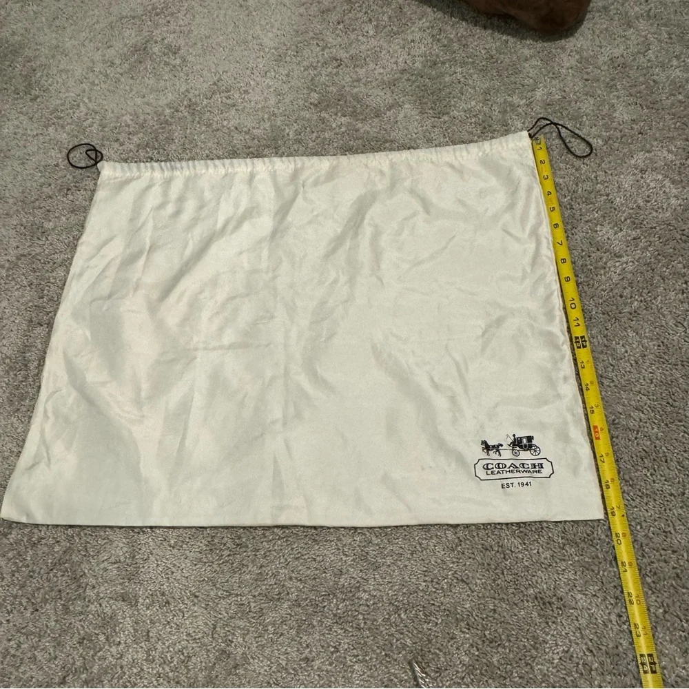 Like 🆕 Coach 23” x 19” vintage satin ivory large drawstring dust bag